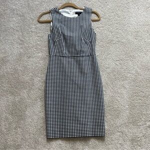 J. Crew Monochrome Check Midi Dress